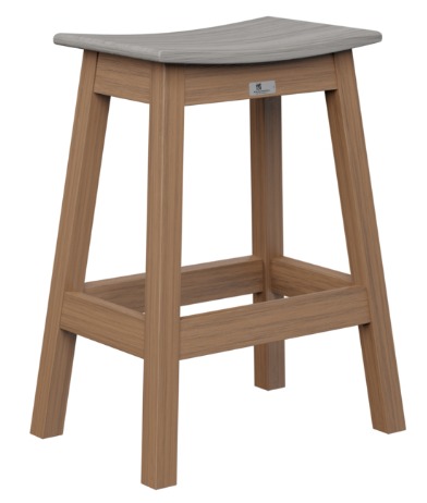 Berlin Gardens Saddle Counter Stool (Natural Finish)